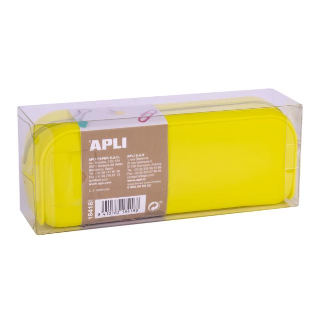 Penar Apli Fluor, 185x75x55 mm, 1 compartiment, finisaj silicon, galben