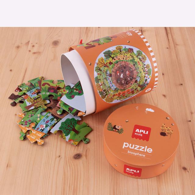 Puzzle circular Apli, 48 piese, tematica Biosfera