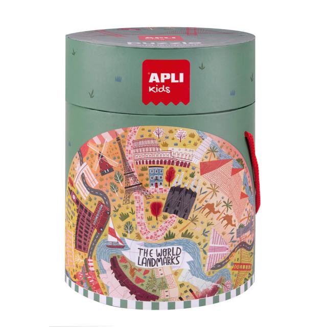 Puzzle circular Apli, 48 piese, tematica Monumente