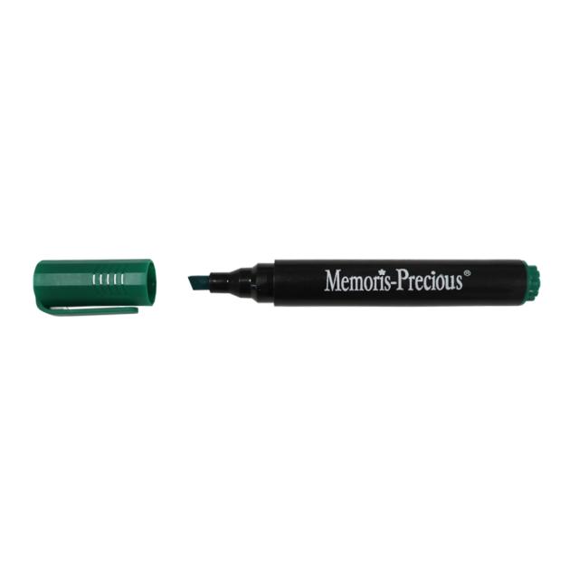 Marker permanent, varf tesit 2-7 mm, verde, 12 bucati/cutie