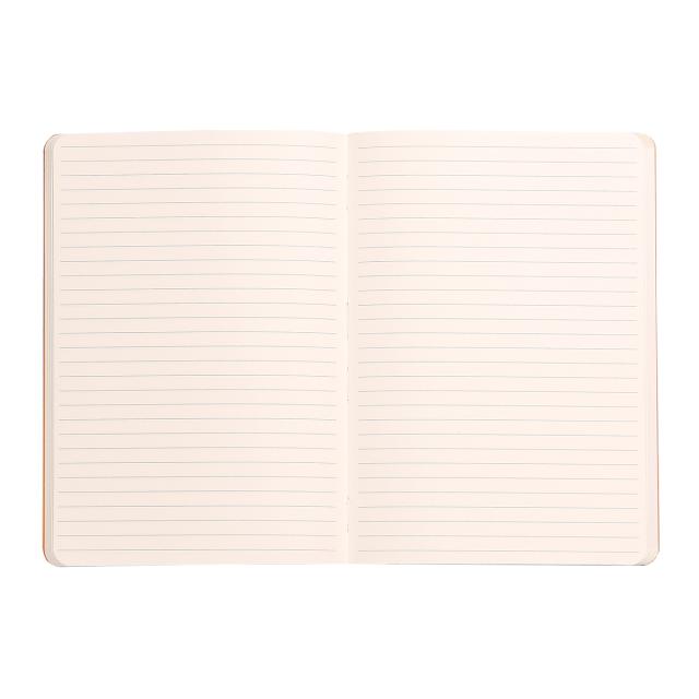 Notebook A5 Rhodiarama, 80 file, ivory, dictando, safir