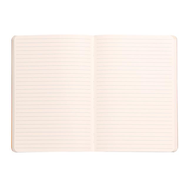 Notebook A5 Rhodiarama, 80 file, ivory, dictando, roze