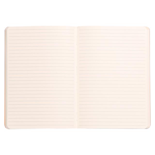 Notebook A5 Rhodiarama, 80 file, ivory, dictando, rosu