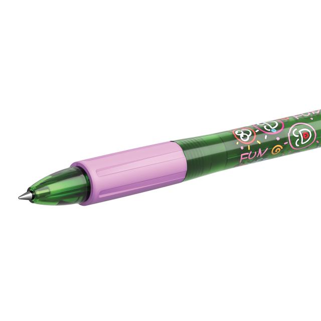 Roller cu gel BIC Gelocity Illusion, fara mecanism, 0.7mm, verde