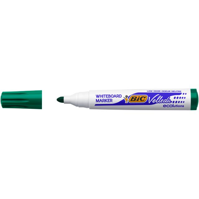 Marker pentru tabla Bic Eco Velleda 1701, varf rotund 2 mm, verde