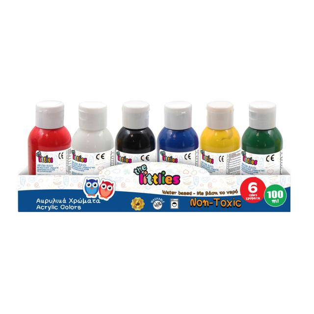 Set 6 culori The Littlies tempera acrilica, 100 ml/culoare