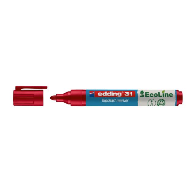 Marker flipchart Edding, Ecoline 1.5-3 mm, rosu