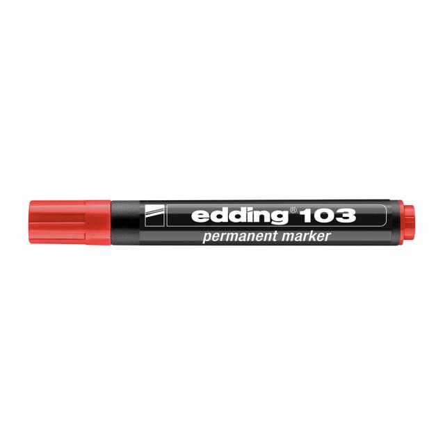 Marker Edding 103 permanent, varf rotund 1.5-3mm, rosu