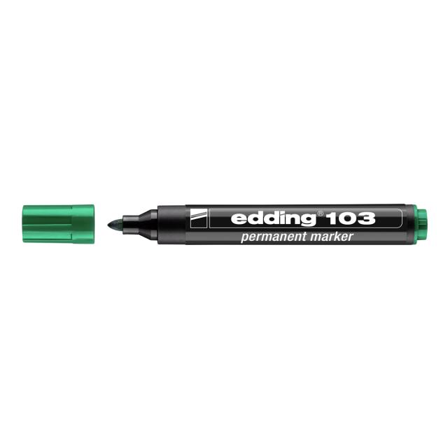 Marker Edding 103 permanent, varf rotund 1.5-3mm, verde