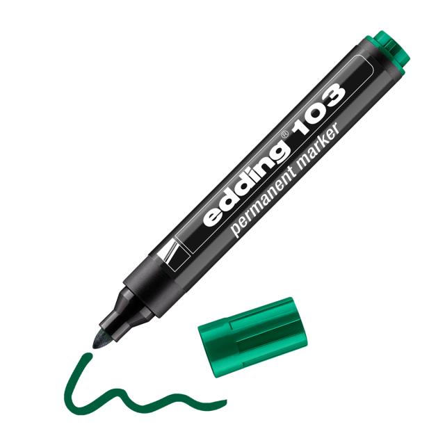 Marker Edding 103 permanent, varf rotund 1.5-3mm, verde