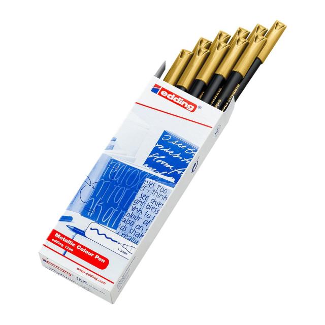 Marker, Edding 1200, tip carioca, grosime varf 1-3 mm, auriu