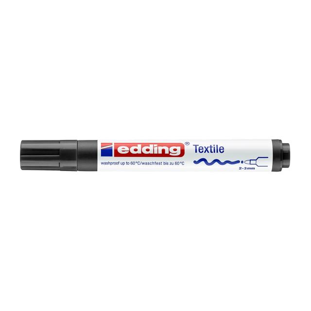 Marker Edding 4500, textile, varf rotund 2-3 mm, negru