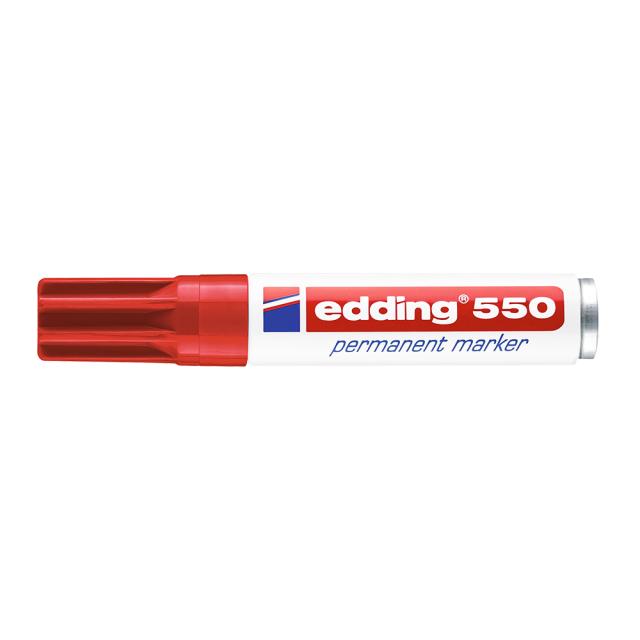 Marker permanent Edding 550, varf 3-4 mm, rosu