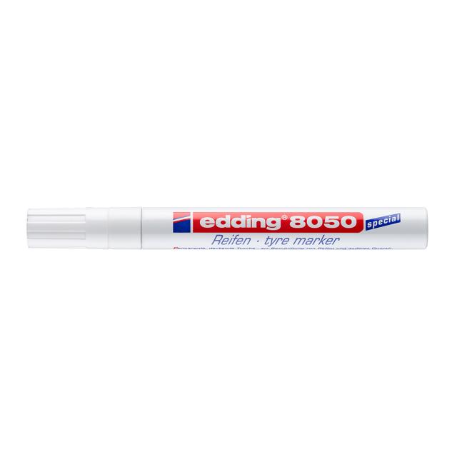 Marker Edding 8050 pentru anvelope, varf 2-4mm, alb