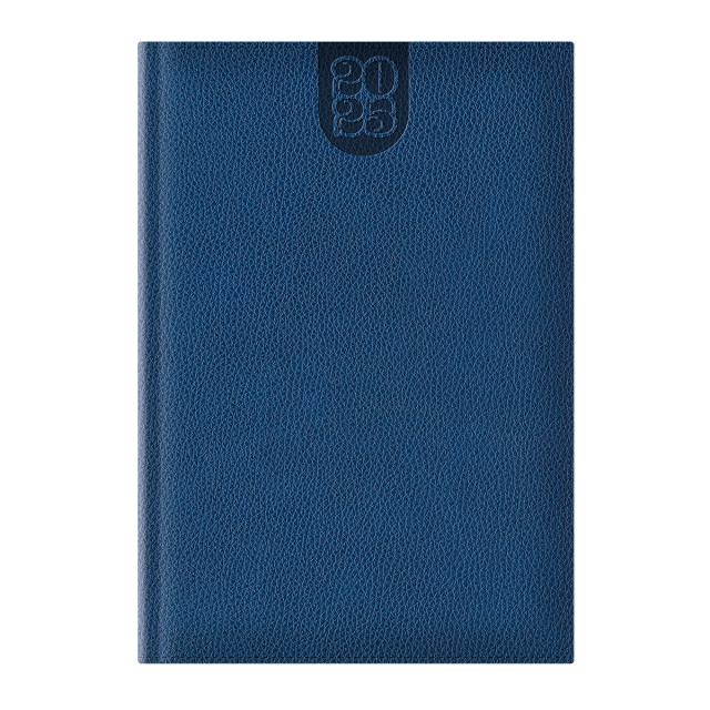 Agenda Dakota A5, datata, hartie ivory, coperta albastru navy