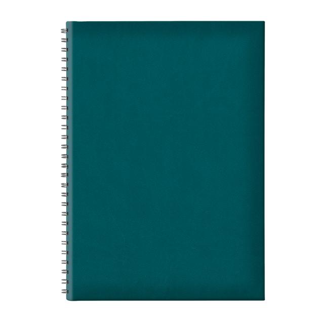 Agenda B5 TUCSON, nedatata, hartie offset alb, spira ascunsa, coperta verde petrol