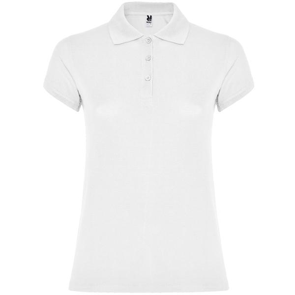 Tricou polo dama Star, alb, marimea S