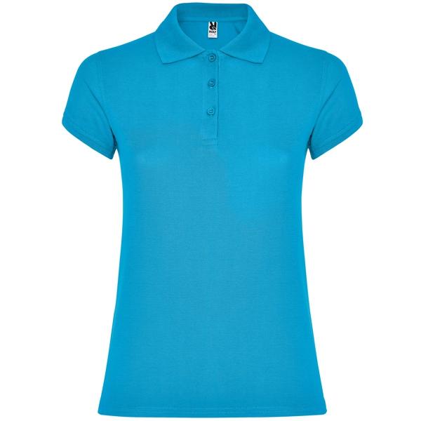 Tricou polo dama Star, turcoaz, marimea S