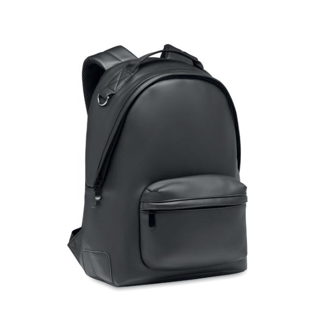 Rucsac laptop, 15 inch, PU moale, negru