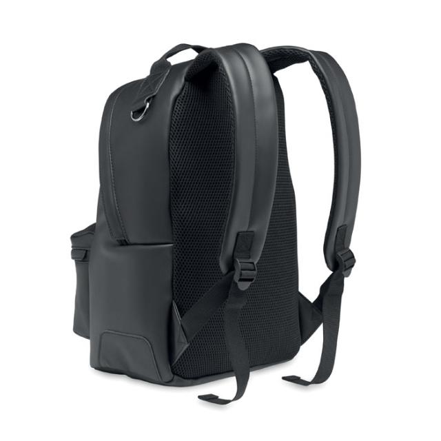 Rucsac laptop, 15 inch, PU moale, negru