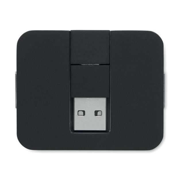 Hub USB 4 porturi, cablu 20 cm, Square C