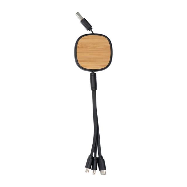 Cablu de incarcare cu decoratiuni din bambus, mufa USB