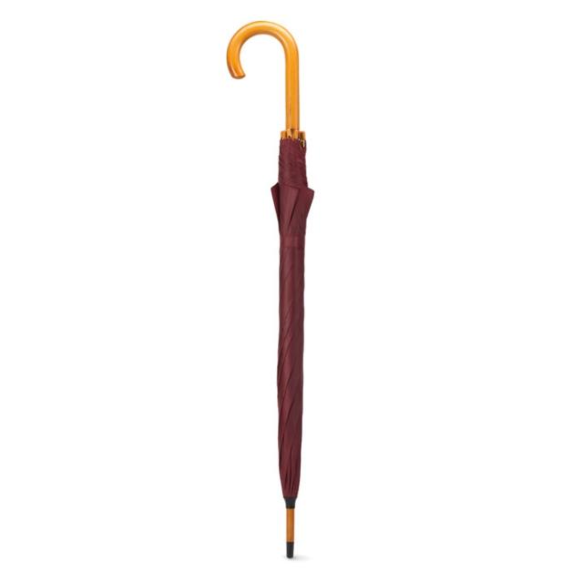 Umbrela manuala, 23 inch, maner lemn, burgundy