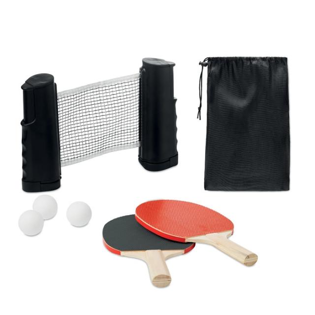 Set de tenis de masa, cu plasa retractabila, Rollnet