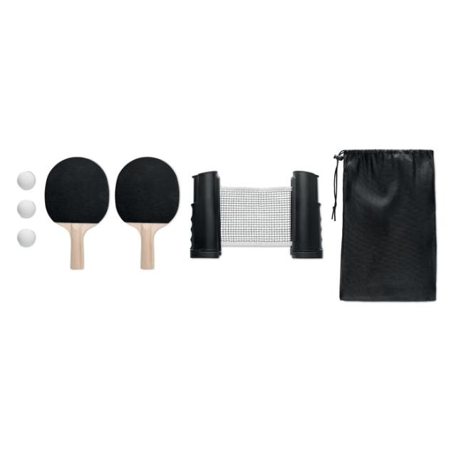 Set de tenis de masa, cu plasa retractabila, Rollnet