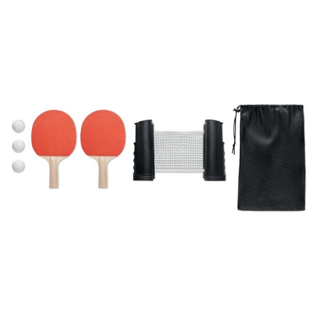 Set de tenis de masa, cu plasa retractabila, Rollnet