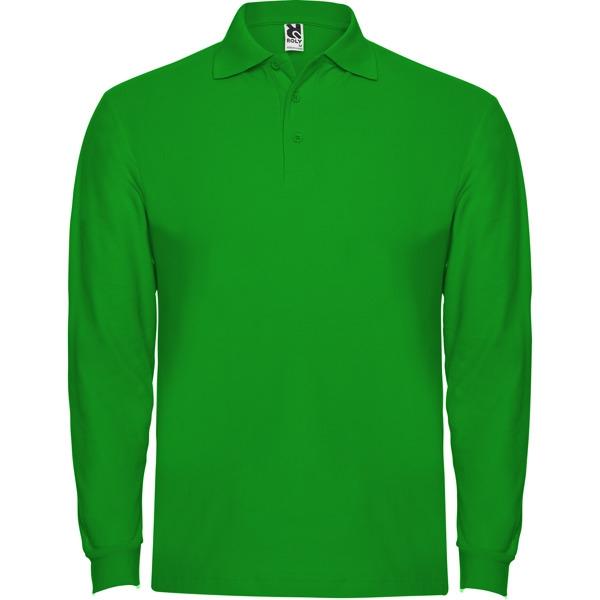 Tricou polo maneca lunga barbat Estrella, verde iarba, marimea S