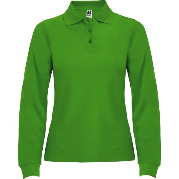 Tricou polo maneca lunga dama Estrella, verde iarba, marimea S