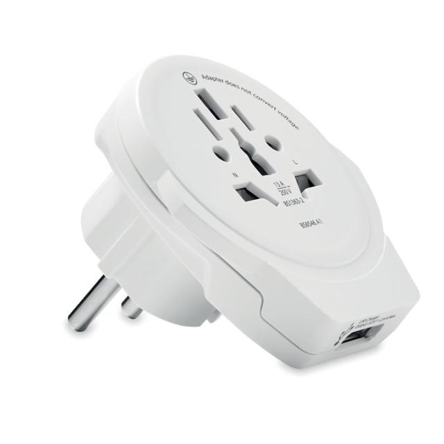 Adaptor universal de calatorie, cu port 12 W, USB Tip A, Skross