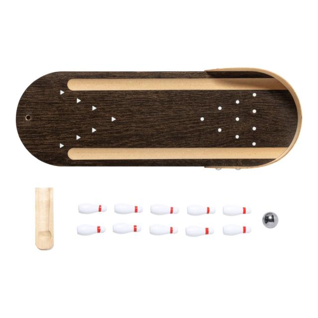 Set mini joc bowling din lemn, natural