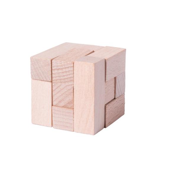 Puzzle 3 modele, cutie de lemn, natural