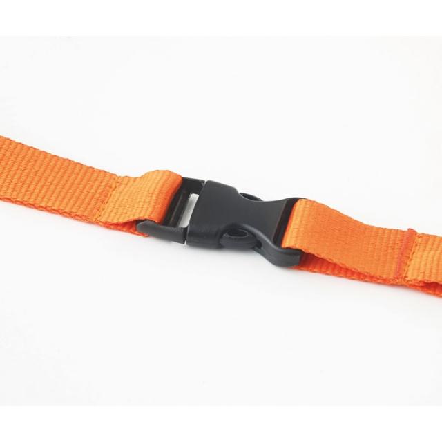 Lanyard 20 mm, sistem siguranta, portocaliu