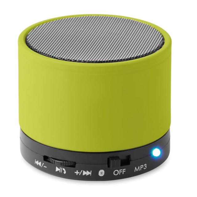 Boxa rotunda wireless, ABS, lime