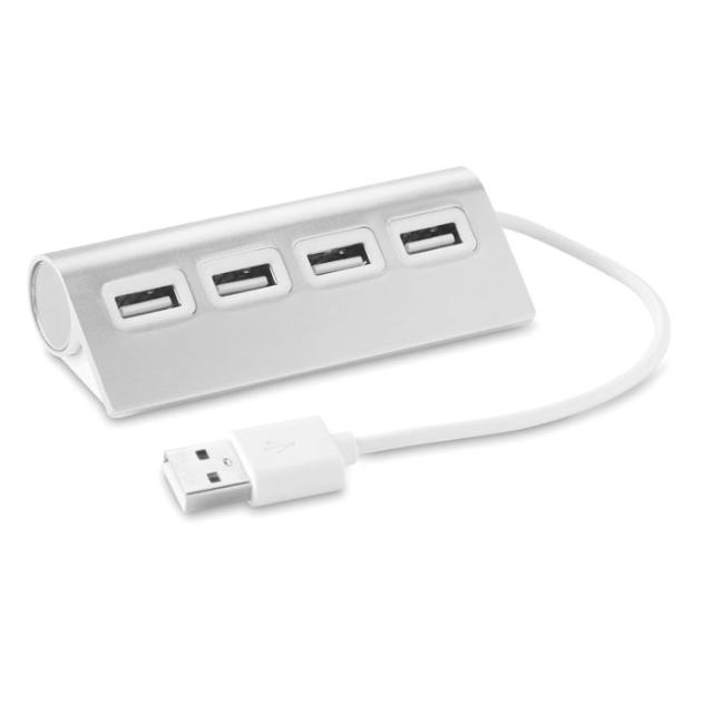 Extensie USB cu 4 porturi, Aluhub