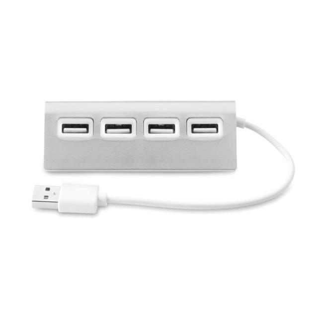 Extensie USB cu 4 porturi, Aluhub