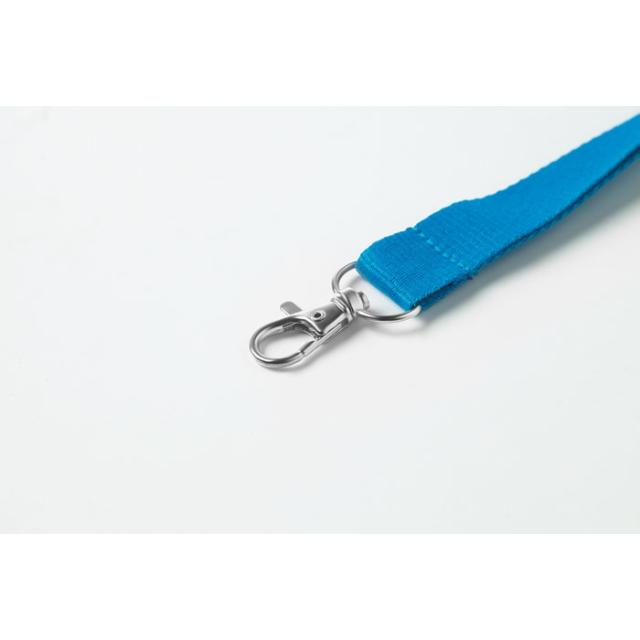 Lanyard 20 mm, carabina metalica, turcoaz