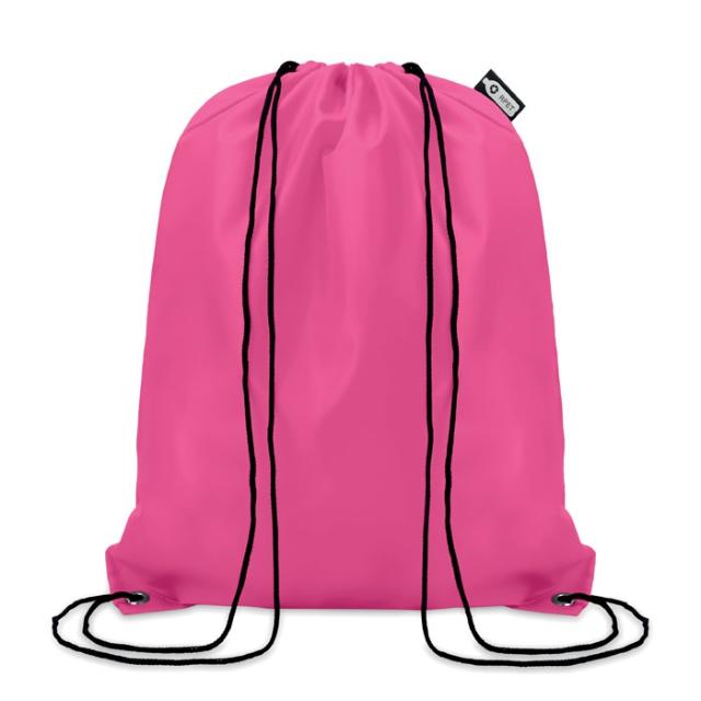 Sac cu cordon, 190T RPET, Shooppet, fucsia