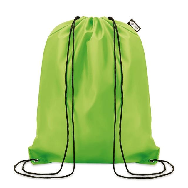 Sac cu cordon, 190T RPET, Shooppet, lime