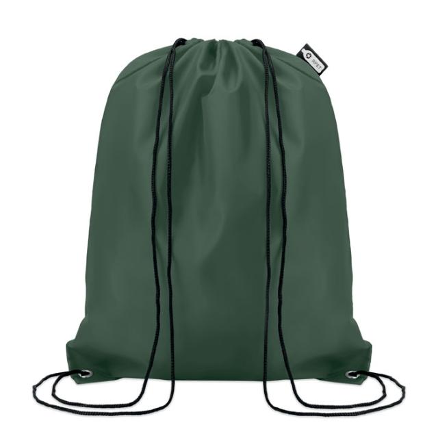 Sac cu cordon, 190T RPET, Shooppet, verde inchis