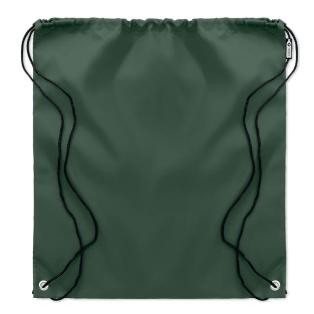 Sac cu cordon, 190T RPET, Shooppet, verde inchis