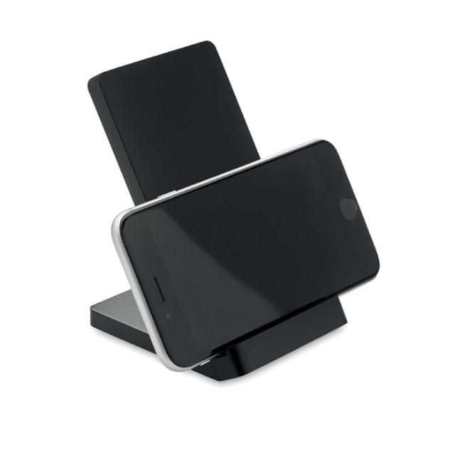 Stand bambus, incarcare wireless, negru