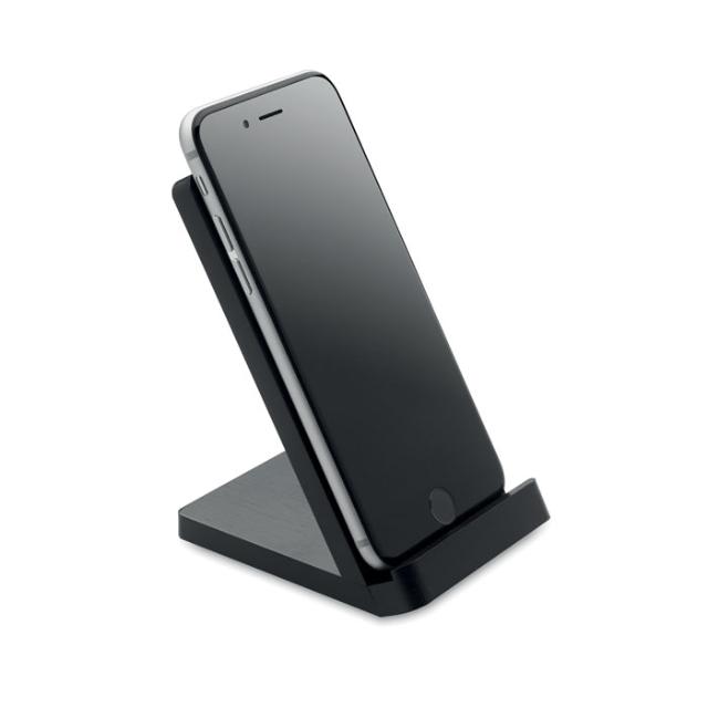 Stand bambus, incarcare wireless, negru