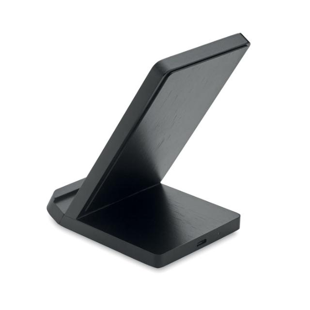 Stand bambus, incarcare wireless, negru