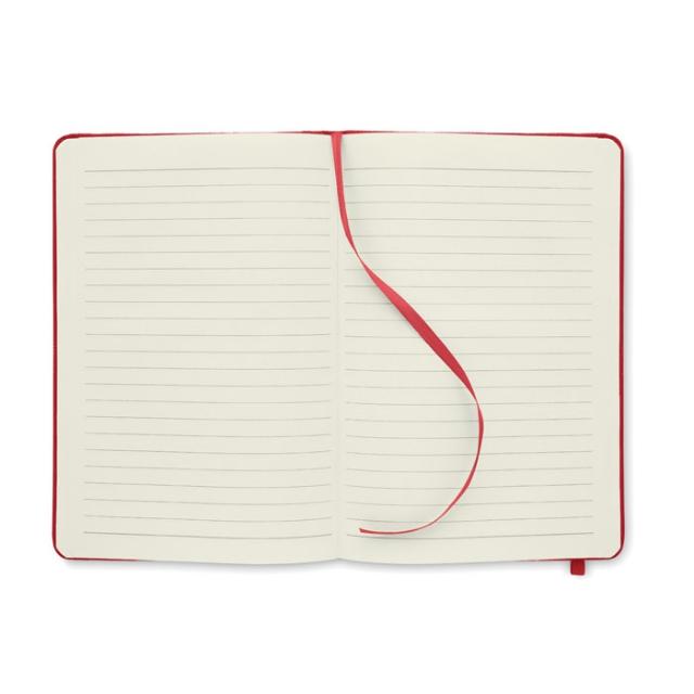 Notes A5, cu coperta RPET 600D, 80 pg, rosu