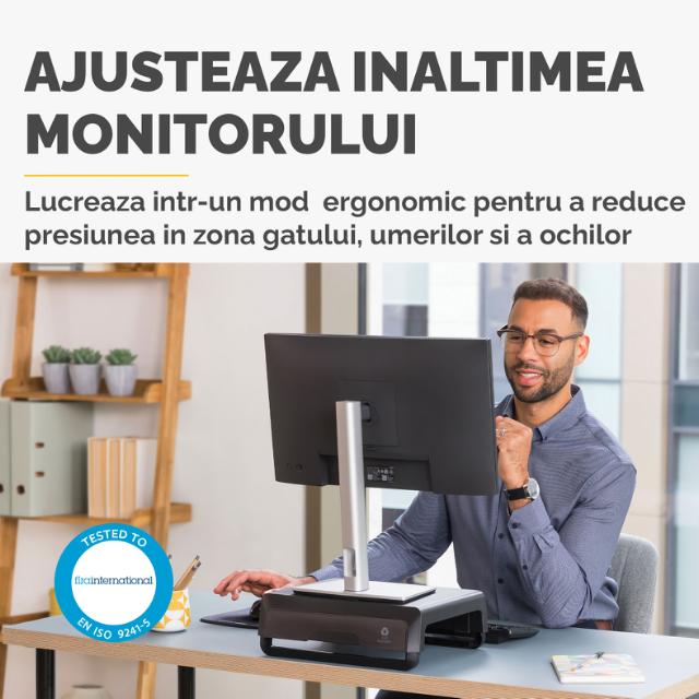 Suport monitor Fellowes Breyta, negru