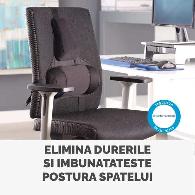 Suport ergonomic spate Fellowes, cu 3 perne ProfSeriesUltimate